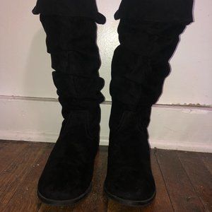 black heel boots